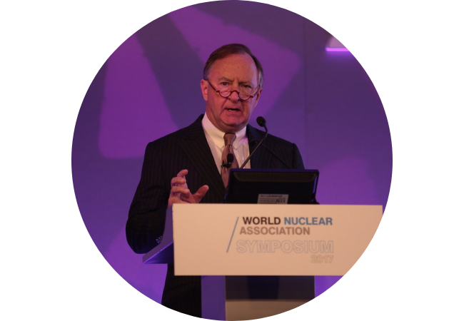 Fletcher Newton speaking at World Nuclear Association